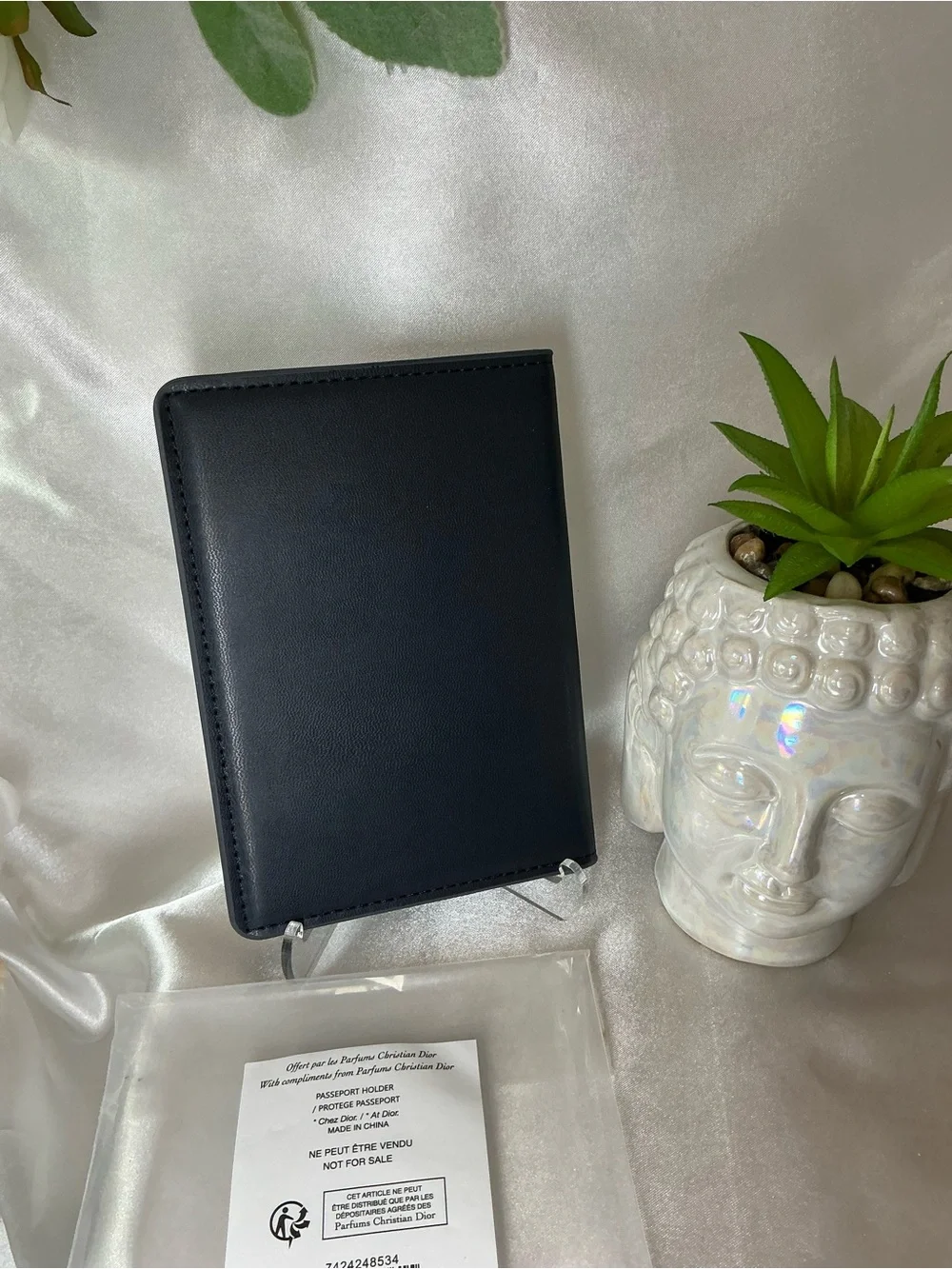 New Gift W Purchase Dior Black Leather Card & Passport Organizer